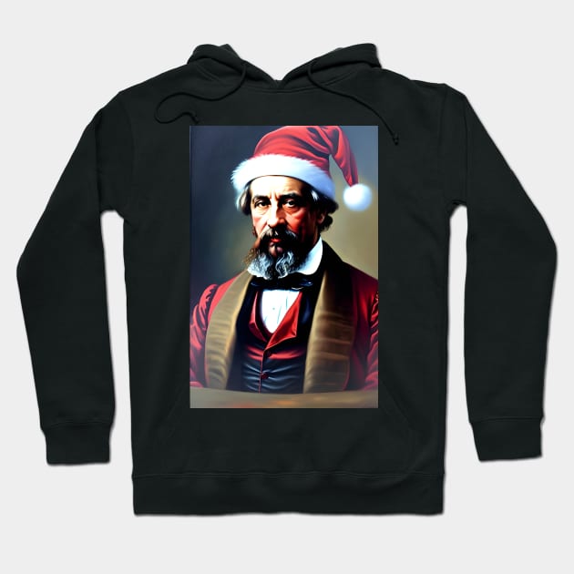 Santa Charles Dickens (Celebrity Christmas) Hoodie by robsteadman